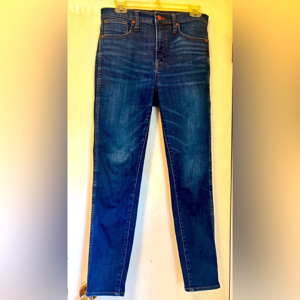 Madewell 10" High Rise Skinny Jeans Women's Size 28 Dark Wash (31x28) Ankle